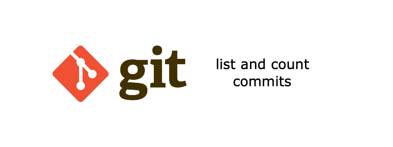 How to list and count commits in Git