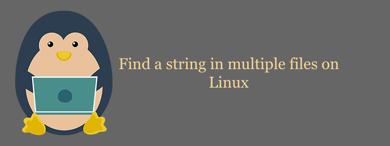 How to search for a string in multiple files on Linux 