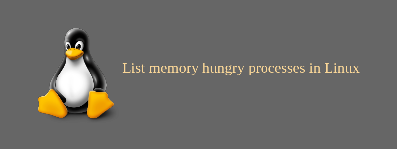 How to list processes that are taking a lot of memory in Linux
