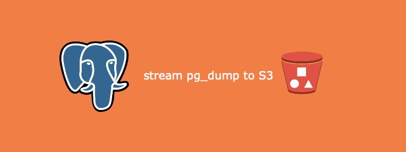 How to pg_dump to S3 directly