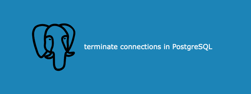 How to terminate connections in PostgreSQL