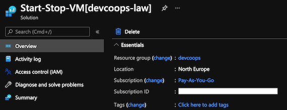 Start/Stop VM Solution