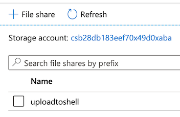 Cloud Shell file share